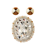 Lev set s náušnicami